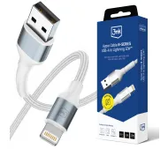 3mk Hyper Cable N-SERIES QC3.0 5V/2.4A USB-A do Lightning 12W 1m Biały