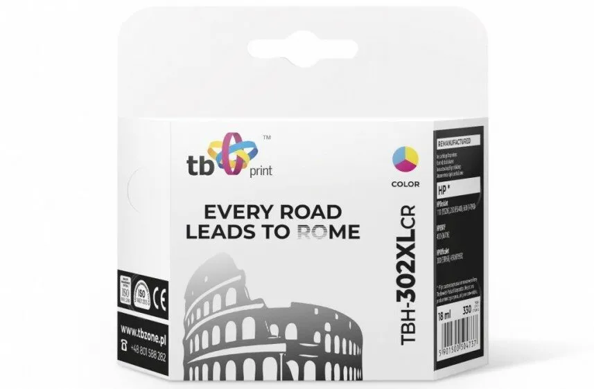 Tusz TB Print TBH-302XLCR (zamiennik 302XL) Kolor 13 ml