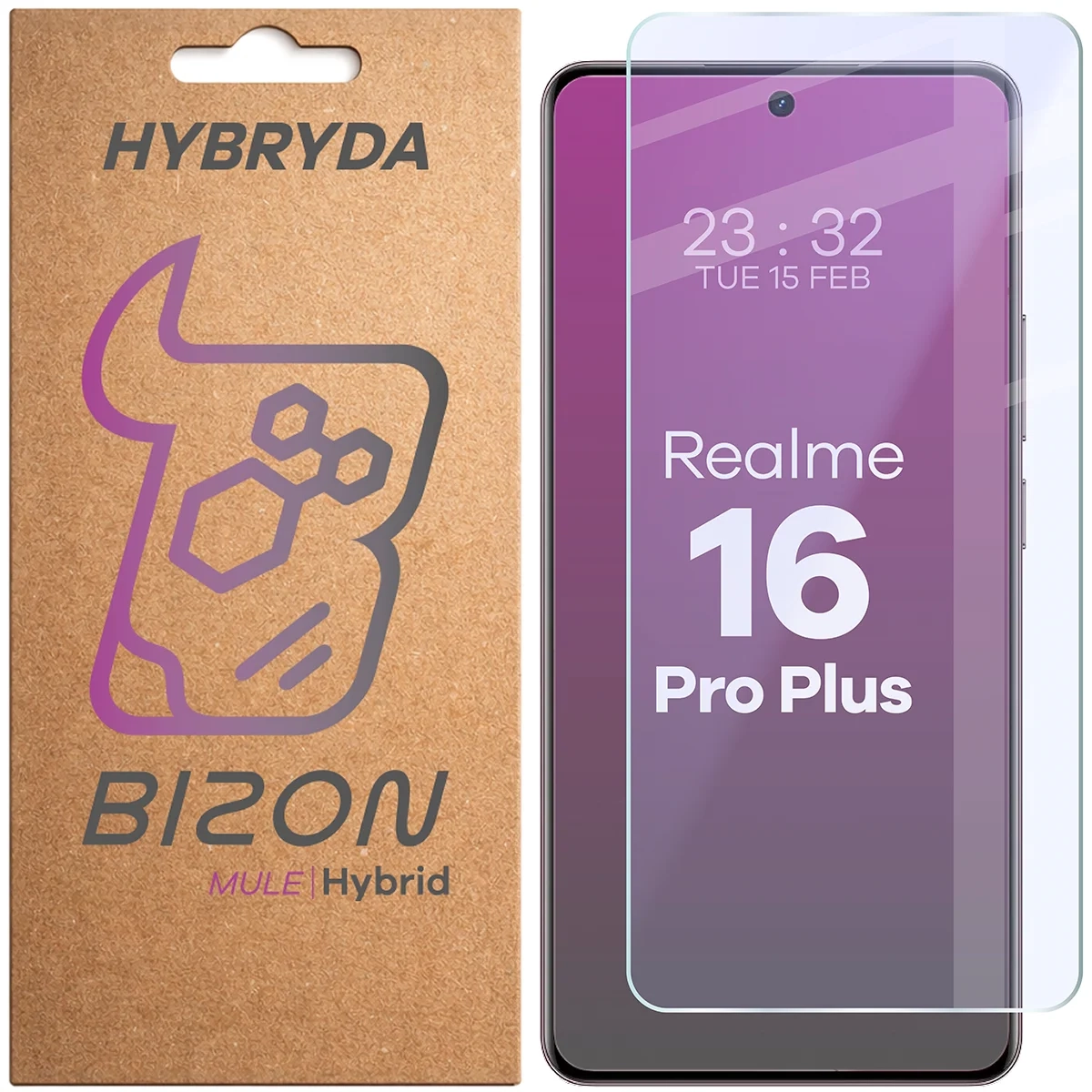 Szkło hybrydowe Bizon elastyczne Hybrid Mule do Realme 16 Pro Plus 5G