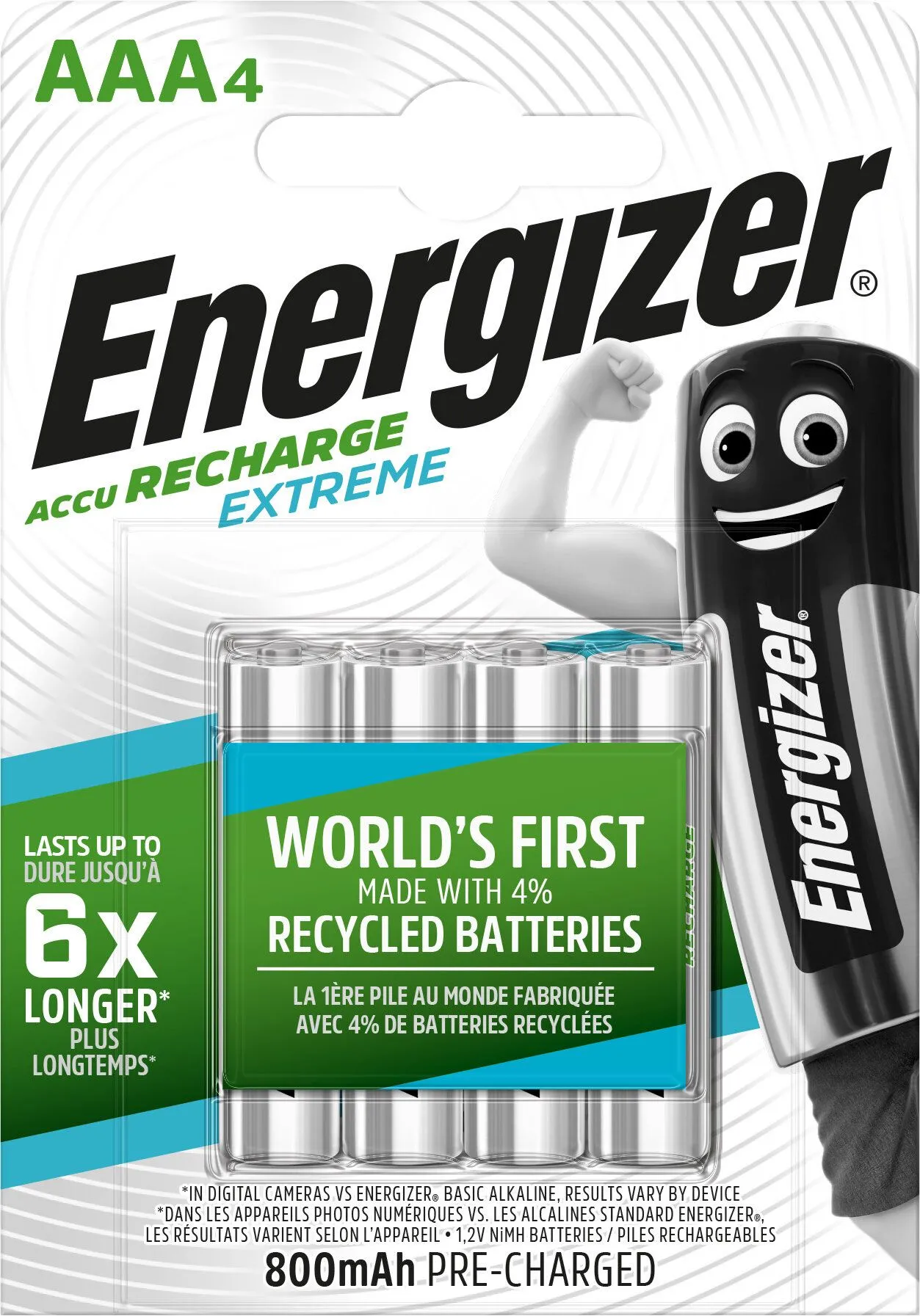 Akumulatorki Energizer Extreme AAA 800mAh 4szt.