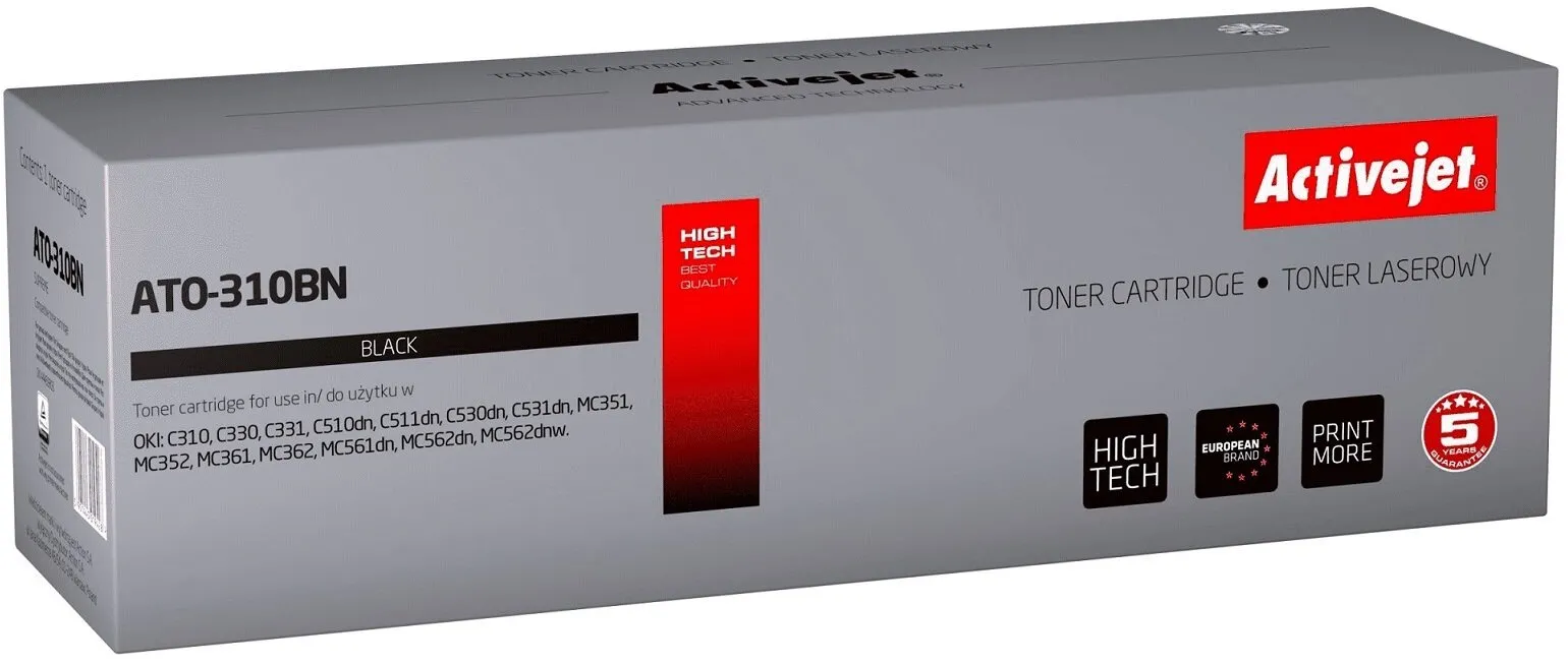 Toner ActiveJet ATO-310BN (zamiennik 44469803) Czarny
