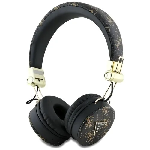 Słuchawki bezprzewodowe Guess GUBH70E4PTMK 4G Triangle Round Shape Nauszne Bluetooth 5.3 Czarny