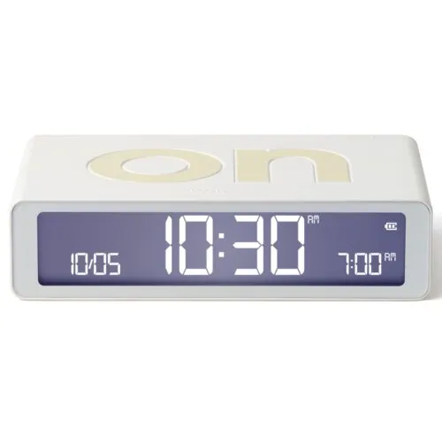 Budzik Lexon Flip Classic White LR157W9 Biały