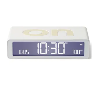 Budzik Lexon Flip Classic White LR157W9 Biały