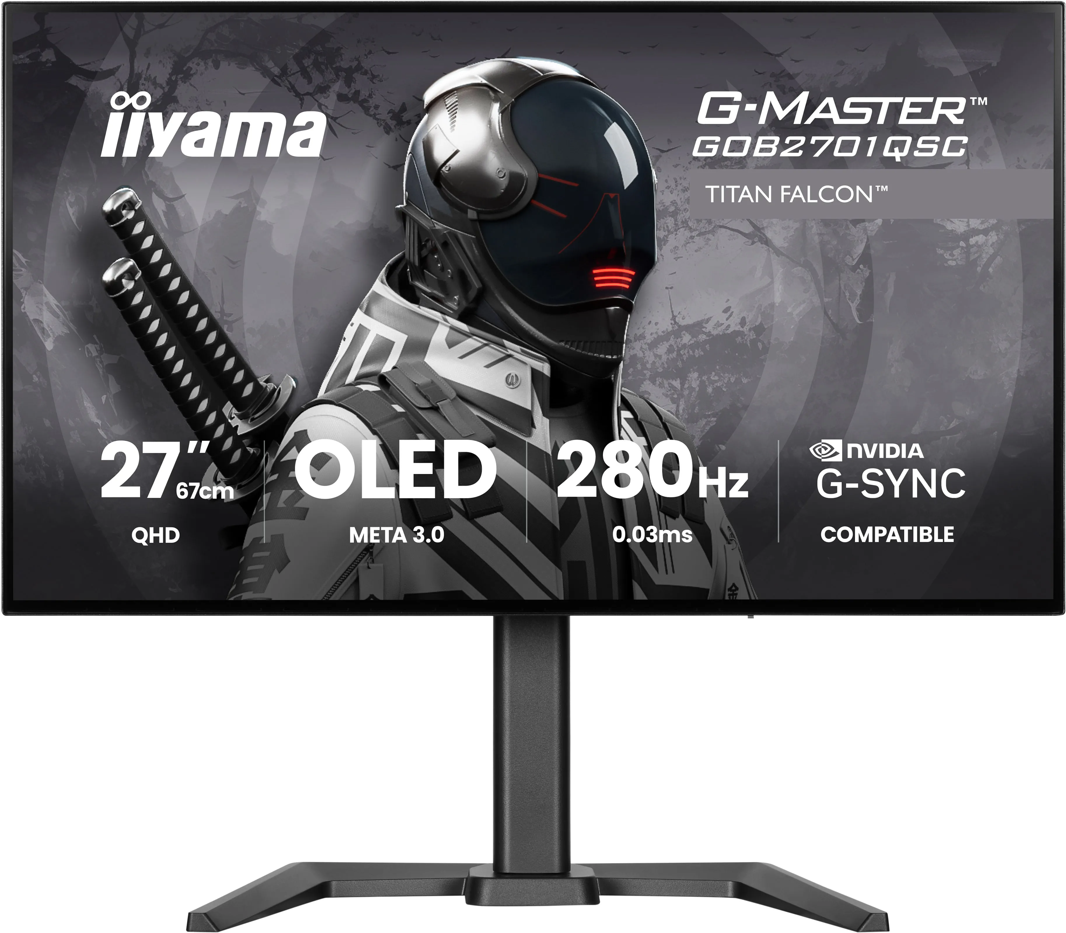 Monitor iiyama G-Master Titan Falcon GOB2701QSC-B1 27" 2K OLED 280Hz 0,03ms Gamingowy