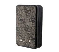 Guess 18W 10000mAh 18W 4G Leather Metal Logo Brązowy