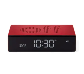 Budzik Lexon Flip Premium Red LR152R Czerwony