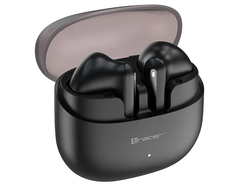 Słuchawki bezprzewodowe Tracer T12 TWS BT BLACK Douszne Bluetooth 5.4 Czarny