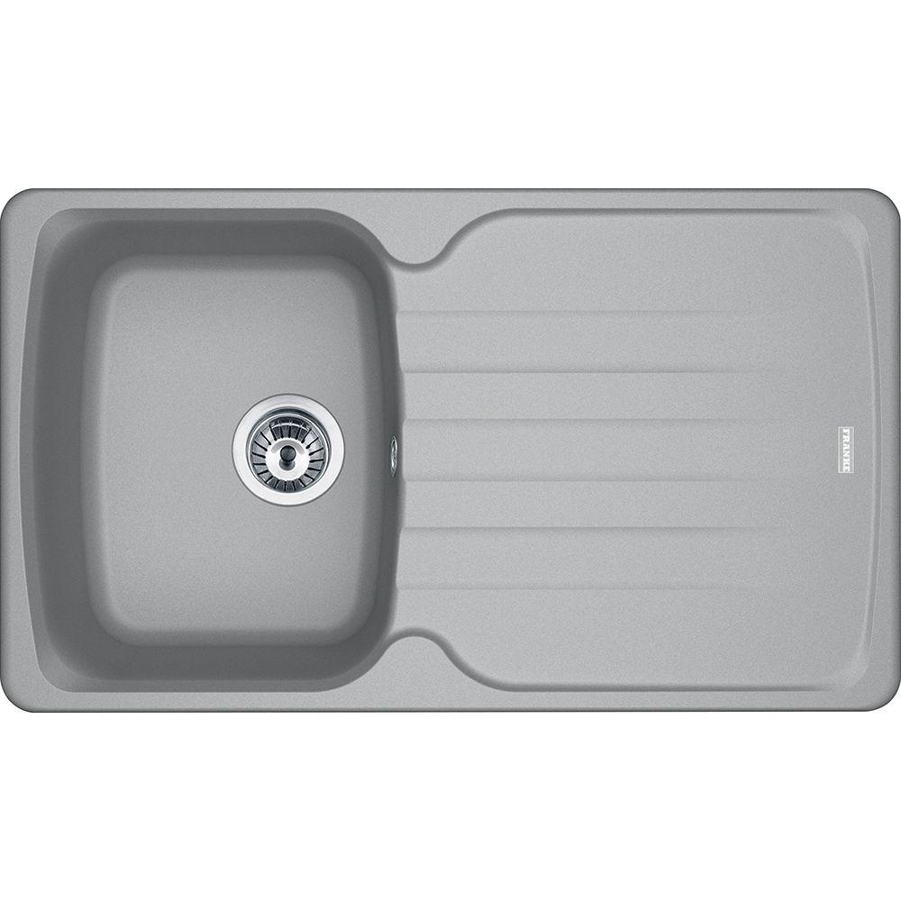 Zlewozmywak Franke Antea AZG 611-86 - kamienny szary - granitowy - wpuszczany w blat - ociekacz