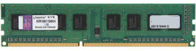 Pamięć RAM Kingston DDR3 4GB CL11 KVR16N11S8H/4