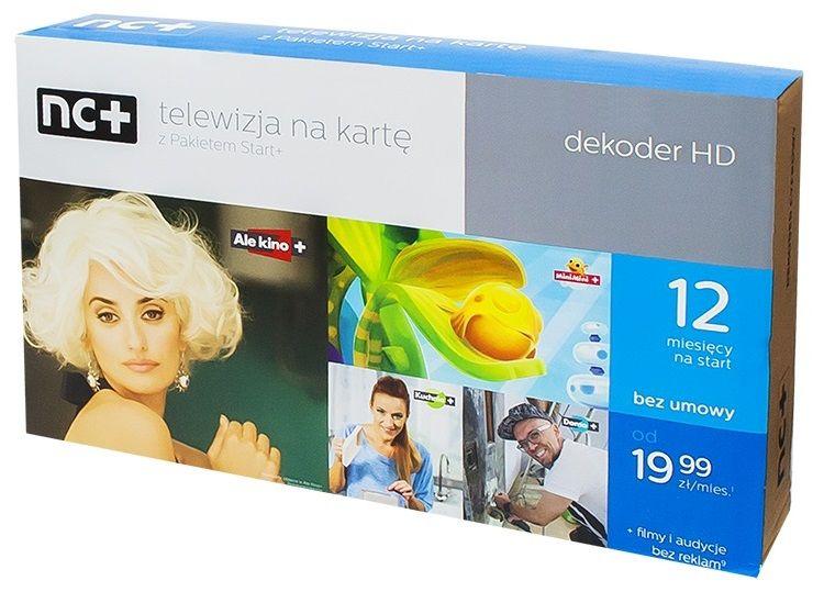 Usługa nc+ telewizja na kartę (Pakiet Start+ na 12 miesięcy) - dekoder HD ITI5800S