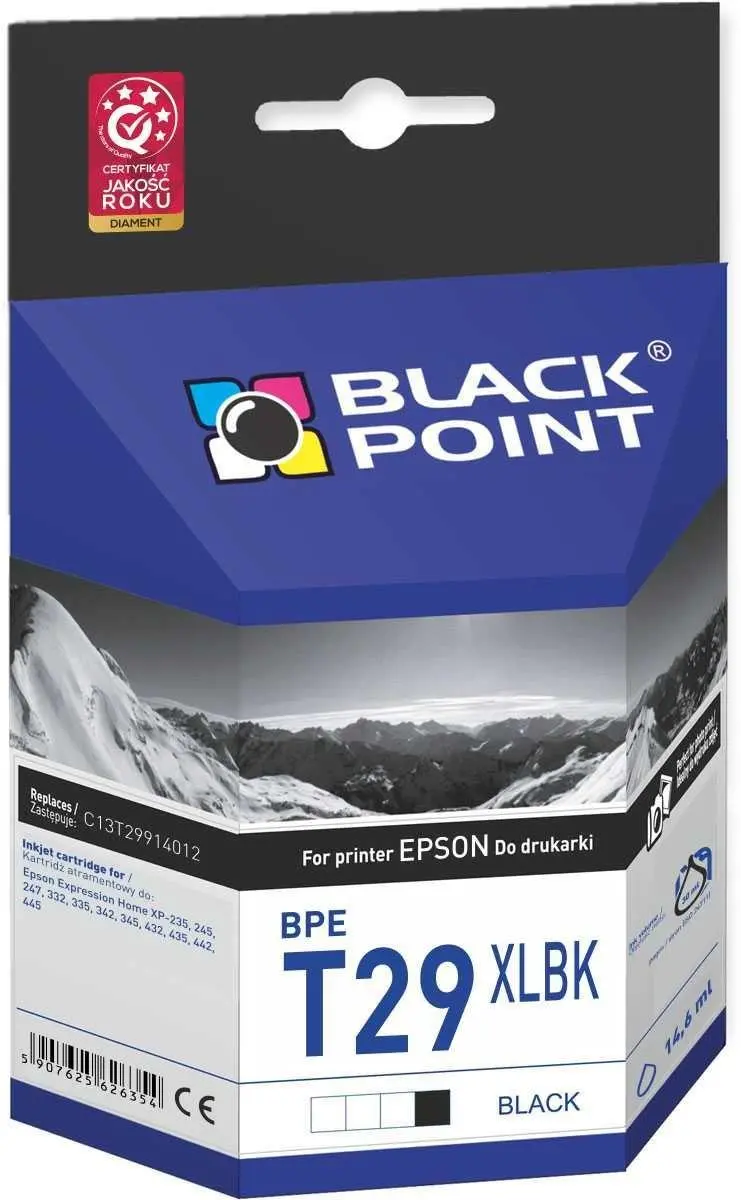 Tusz Black Point BPET29XLBK (zamiennik T2991) Czarny 14,6 ml