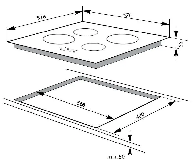 Płyta indukcyjna Amica PI6544S4UD 57,6cm