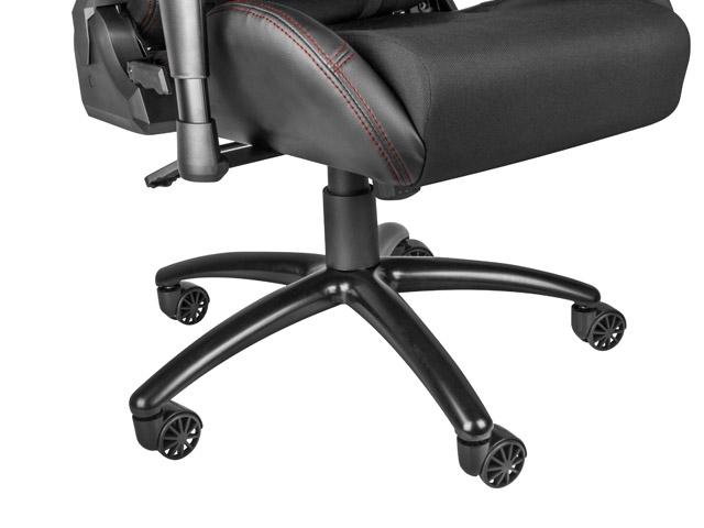 Fotel Genesis Nitro 550 - gamingowy - czarny - skóra ECO - tkanina - do 150kg
