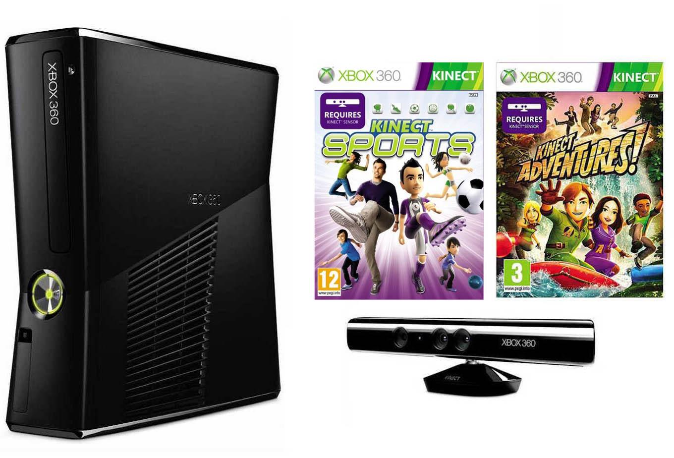 Konsola Xbox 360 4GB + Kinect + 2 gry