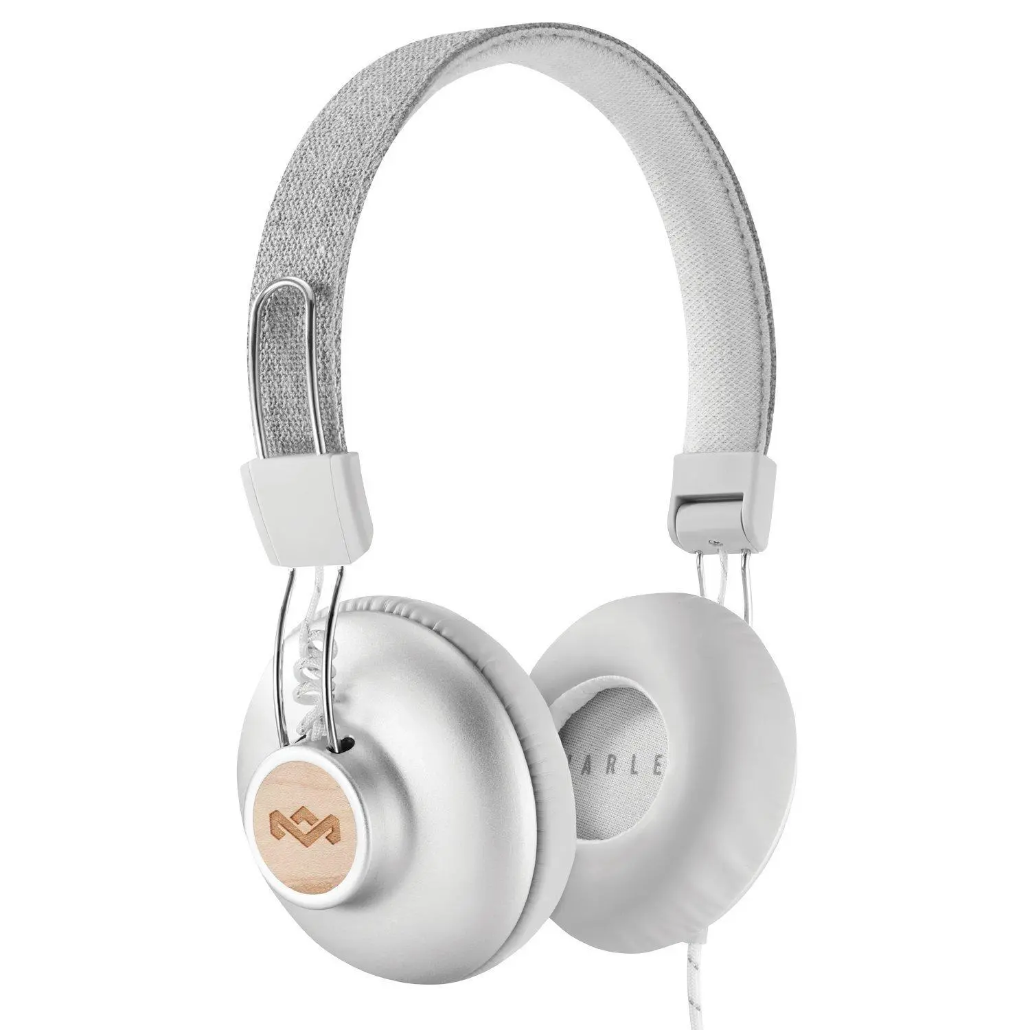 Słuchawki przewodowe House of Marley Positive Vibration 2 Nauszne Mikrofon Srebrny