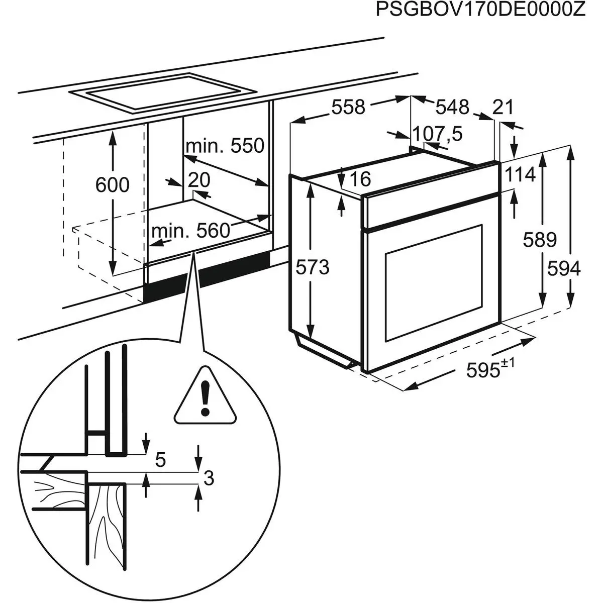Piekarnik elektryczny Electrolux 600 SurroundCook EOB3400BOR Termoobieg Czarny