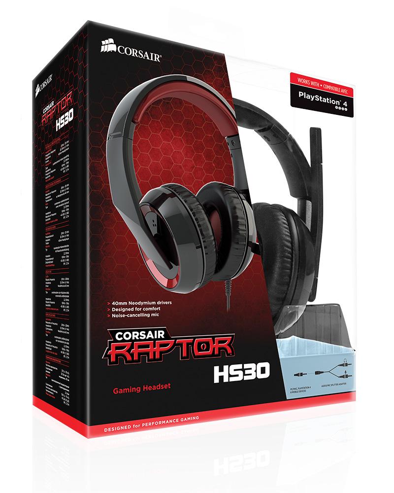 Słuchawki przewodowe z mikrofonem Corsair HS30 Raptor Analog Gaming Headset CA-9011121-EU-Y