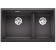 Blanco SUBLINE 430/270-U 523152 Komora z lewej strony Granitowy Szarość skały