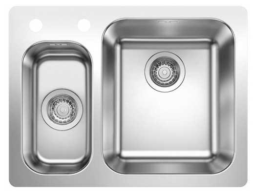 Zlewozmywak Blanco SUPRA 340/180-IF/A 523367 komora prawa - stalowy - wpuszczany w blat/montowany na równi z blatem