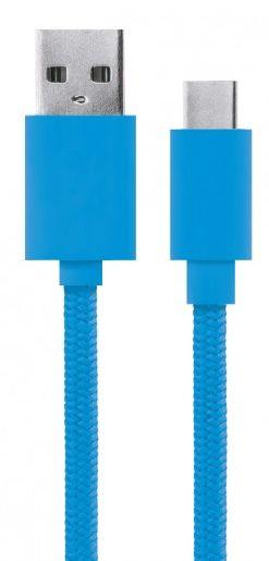Xqisit Cotton Cable USB C 3.0-USB A (niebieski)