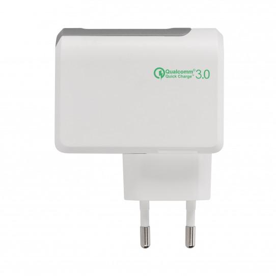 Xqisit Qualcomm 3.0 Travel Charger USB EU (biały)
