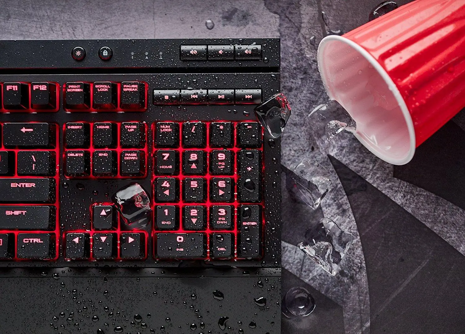 Klawiatura mechaniczna Corsair K68 Red Led Cherry MX Red Czarny