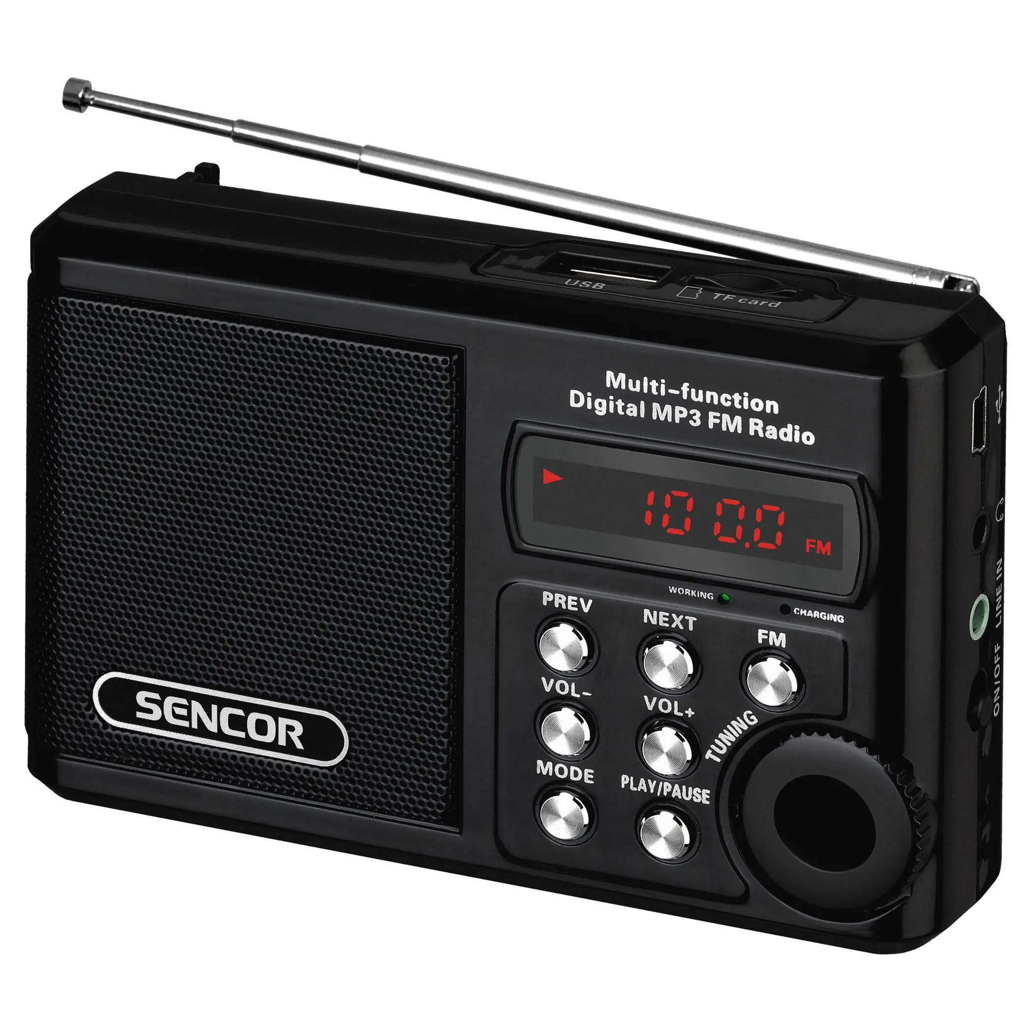 Radioodbiornik Sencor SRD 215 B Radio FM Czarny