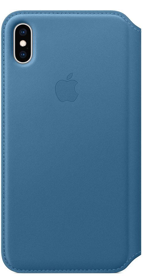 Etui Apple Leather Folio do iPhone Xs Max MRX52ZM/A (szary błękit)