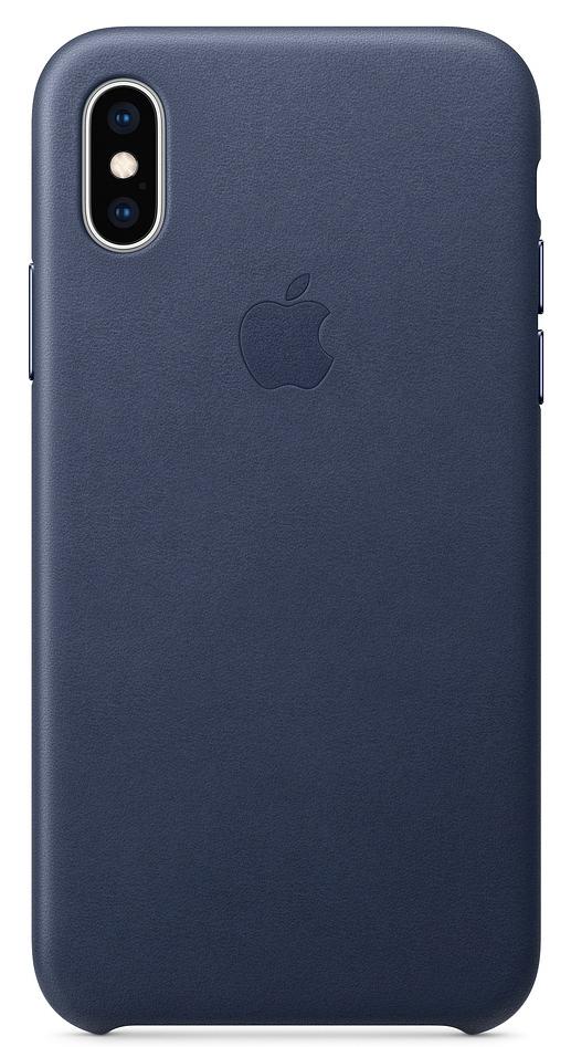 Apple Leather Case iPhone Xs MRWN2ZM/A (nocny błękit)