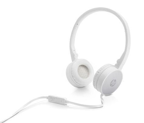 Słuchawki przewodowe z mikrofonem HP H2800 - biały