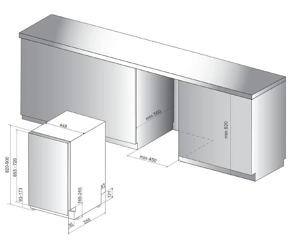 Zmywarka Indesit DSIO 3T224 CE 44,8cm