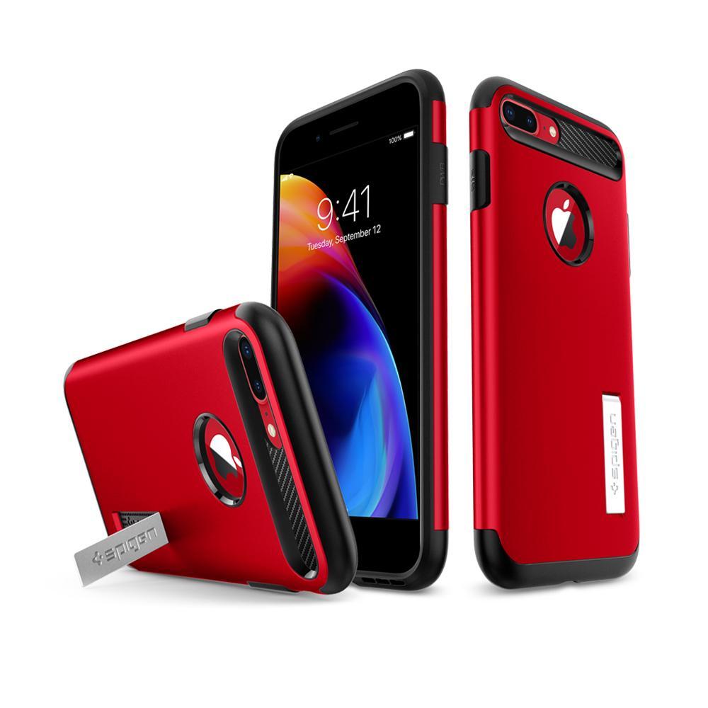 Etui Spigen Slim Armor 043CS21521 do iPhone 7/8 Plus (czerwony)