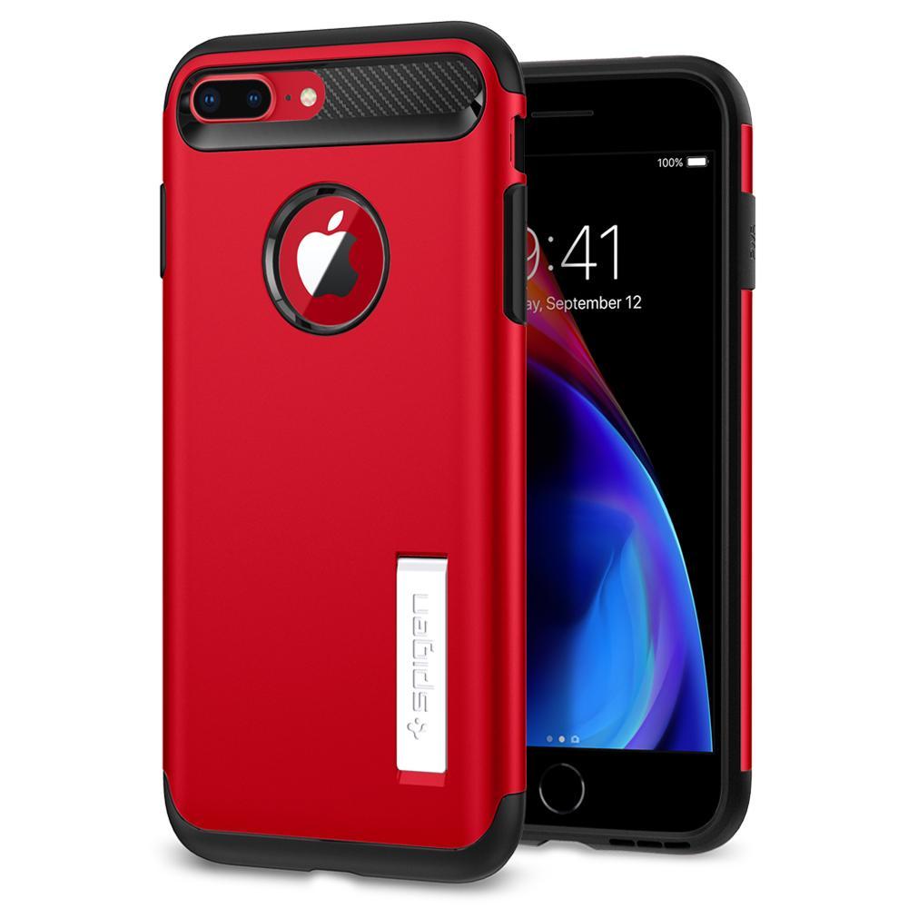 Etui Spigen Slim Armor 043CS21521 do iPhone 7/8 Plus (czerwony)