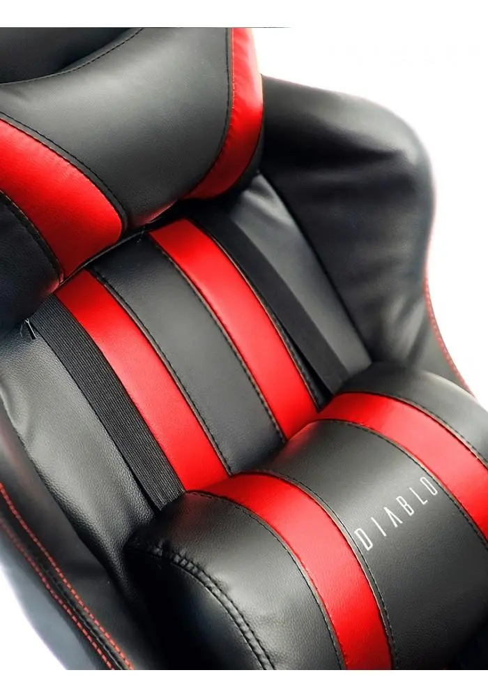 Fotel Diablo Chairs X-One Gamingowy do 150kg Skóra ECO Czarno-czerwony
