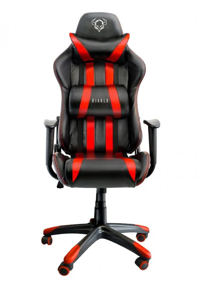 Fotel Diablo Chairs X-One Gamingowy do 150kg Skóra ECO Czarno-czerwony