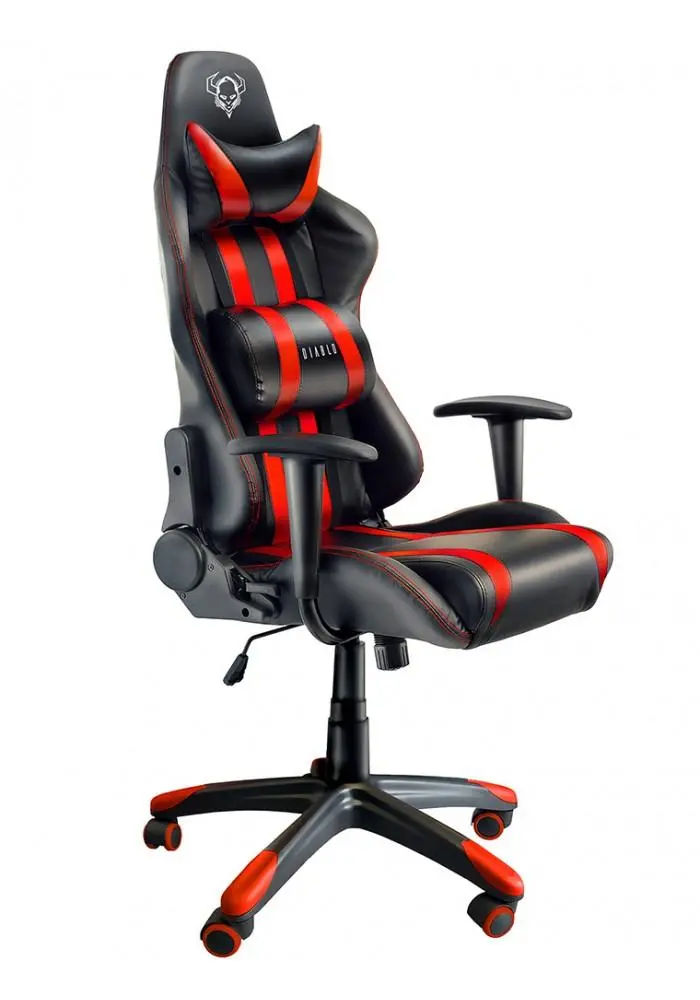 Fotel Diablo Chairs X-One Gamingowy do 150kg Skóra ECO Czarno-czerwony