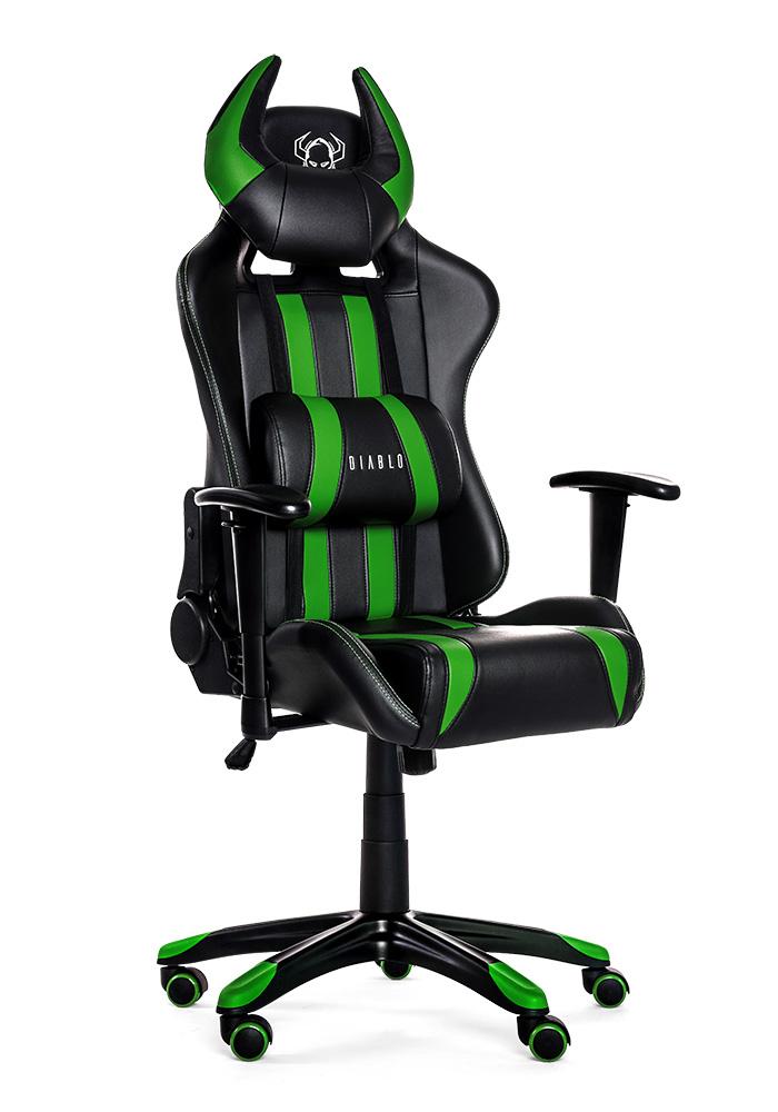 Fotel Diablo Chairs X-One Horn (czarno-zielony)