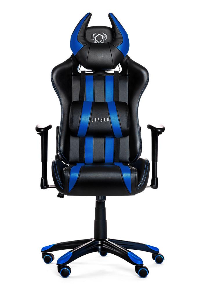 Fotel Diablo Chairs X-One Horn (czarno-niebieski)