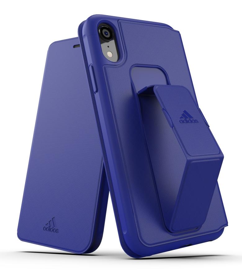 Etui Adidas Folio Grip Case do iPhone Xr (niebieski)