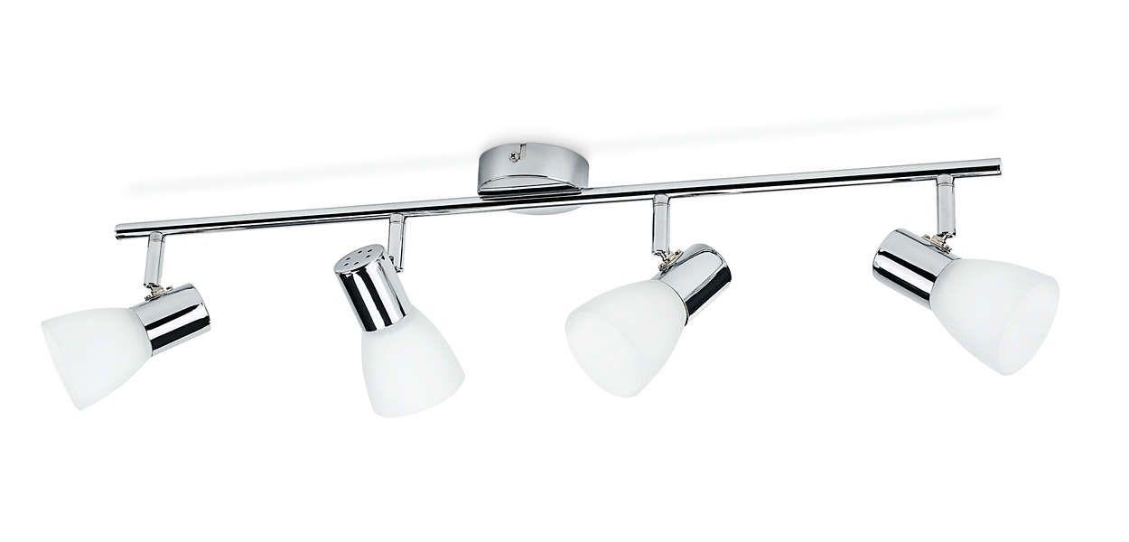 Philips Coir bar/tube chrome 4x4.3W 230V 50244/11/E1
