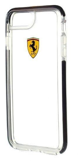 Etui Ferrari FEGLHCP7LBK do iPhone 7 (przezroczysty-czarny)