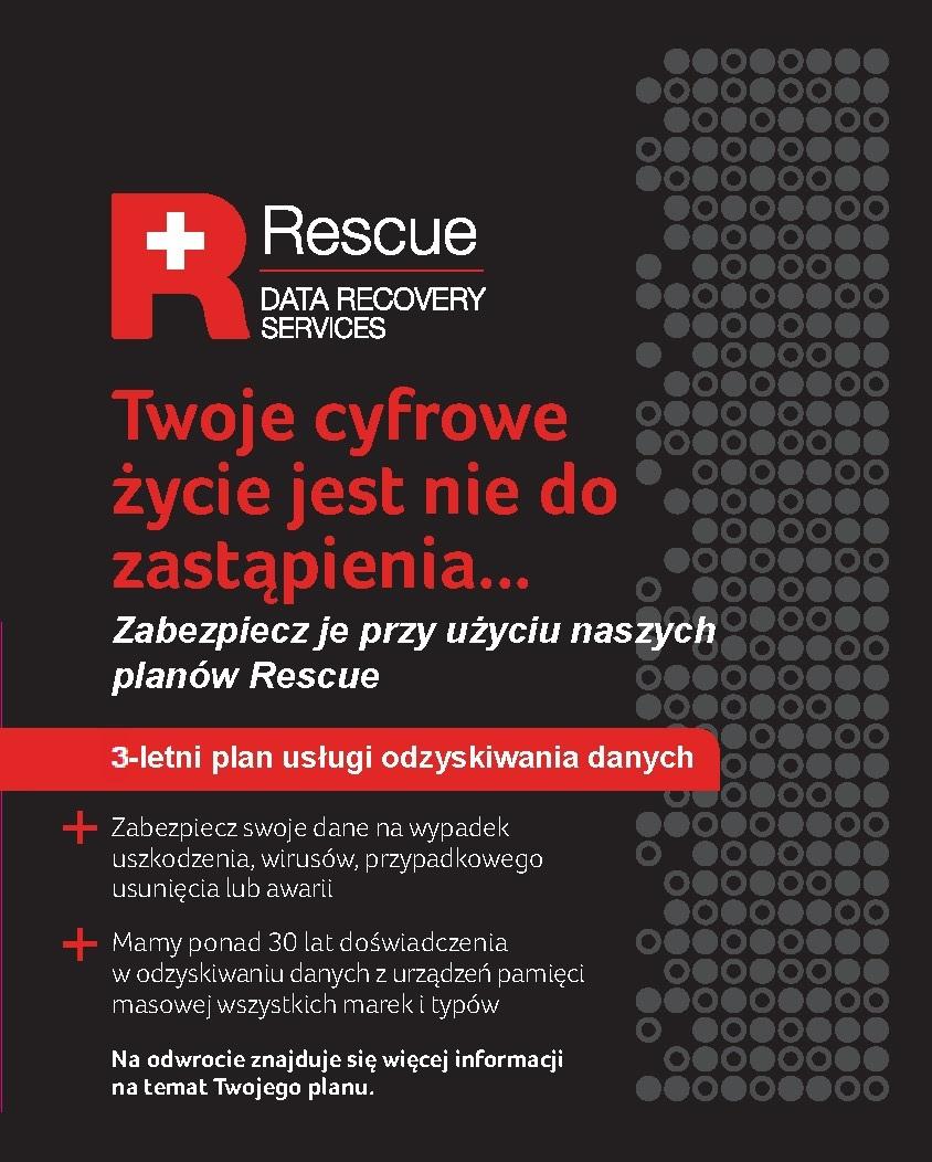 Rescue Program do odzyskiwania danych z dysków twardych zewn. i wewn. (3 lata)