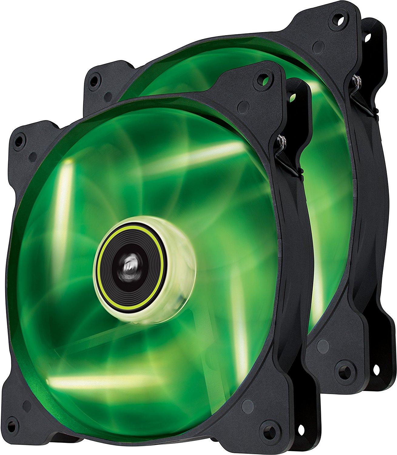 Corsair Air Series SP140 LED Twin Pack (zielony)