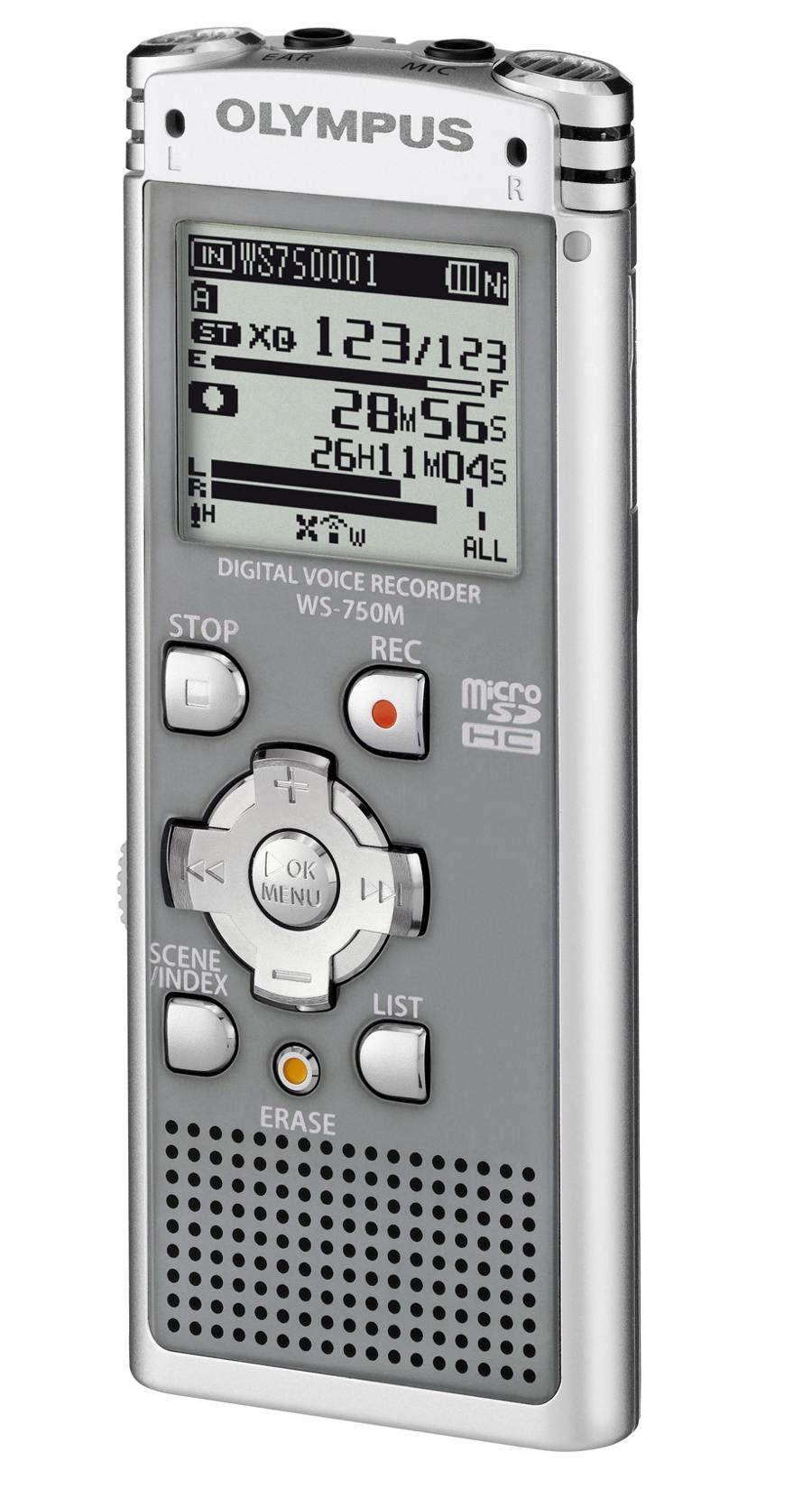 Dyktafon Olympus WS-750M (srebrny)