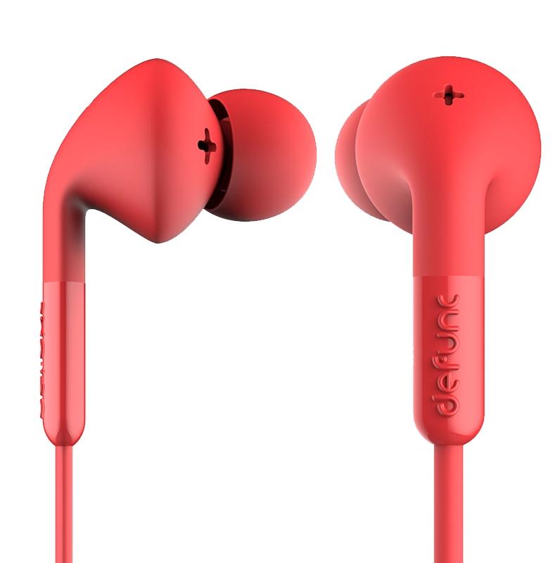 Słuchawki przewodowe DeFunc Earbud Plus Music (czerwony)