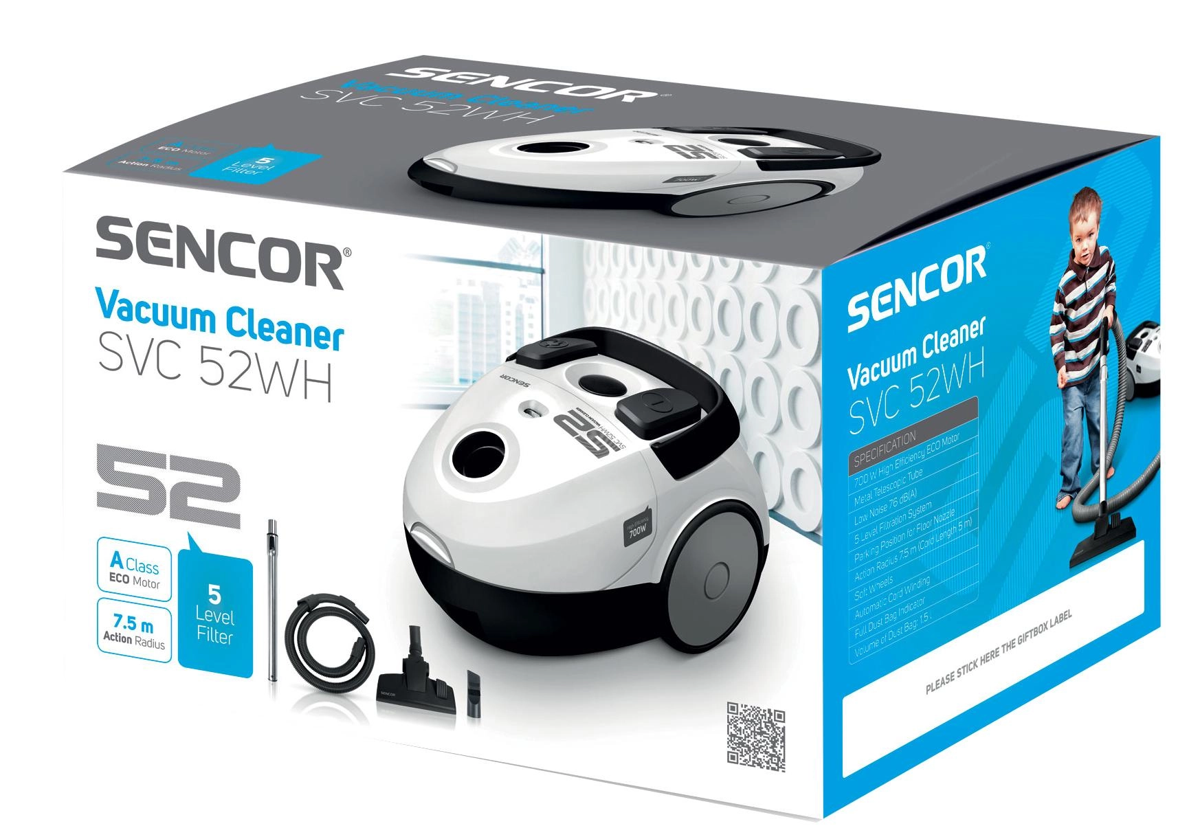 Odkurzacz Sencor SVC 52WH-EUE3
