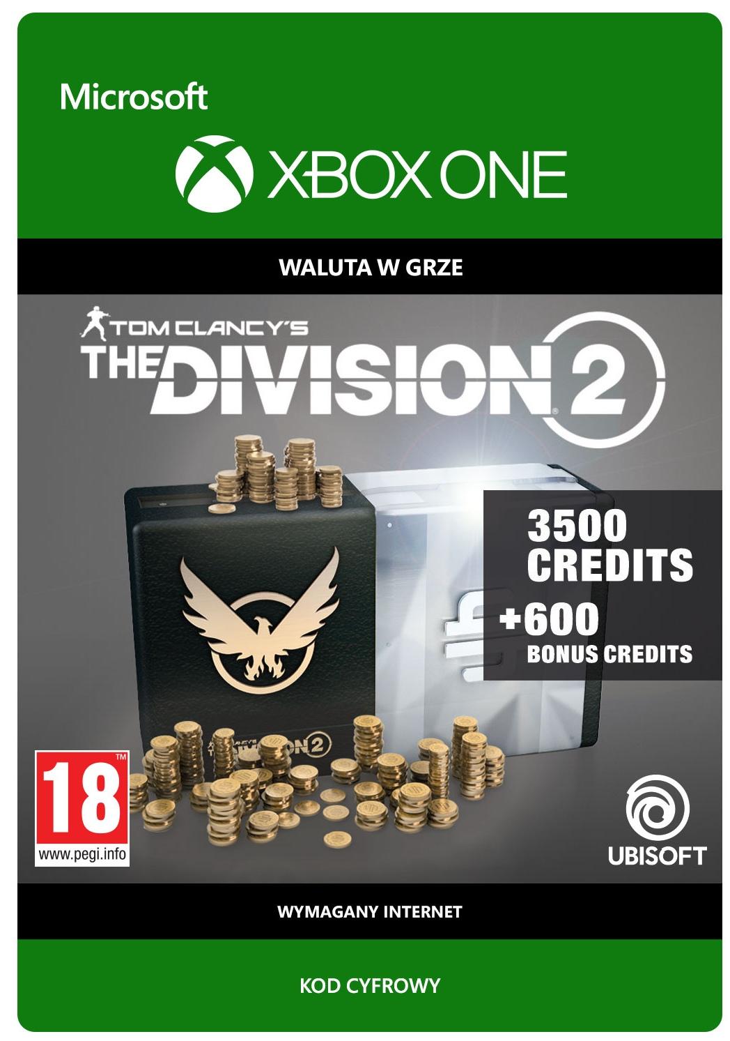 Tom Clancy's The Division 2 - Pakiet 4100 Kredytów [kod aktywacyjny] Xbox One