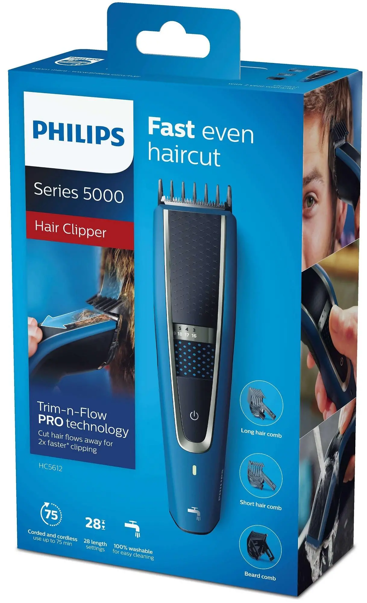 Maszynka do włosów Philips HC5612/15 75min