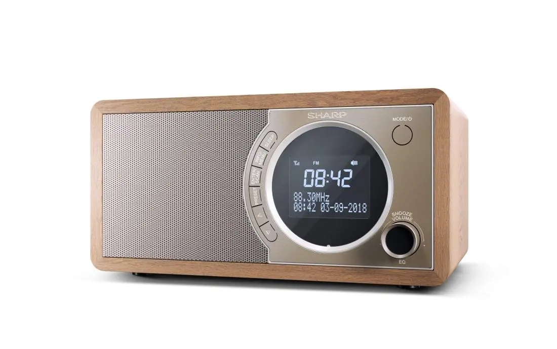 Radioodbiornik Sharp DR-450 Radio FM DAB+ Bluetooth Brązowy